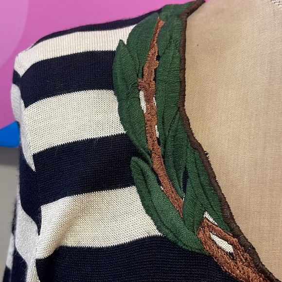 Moschino Cheap Chic Sailor Black White Red Dress Laurel Leaves - Picture 5 of 11